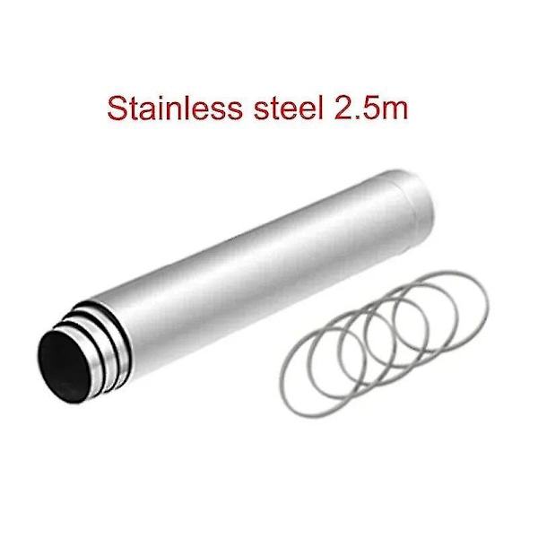 Titanium Pipetilbehør Teltovn Pipe 2.5|3M Teltovn Perspektiv Sidepanel Pipehette Campingtilbehør Bærbar Matlaging Stainless Steel-2.5m