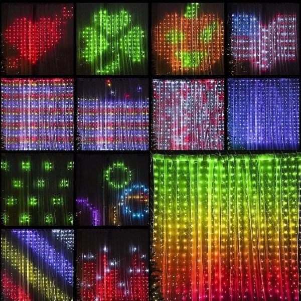 Julgardinlampa Smart LED RGB Färg Bluetooth