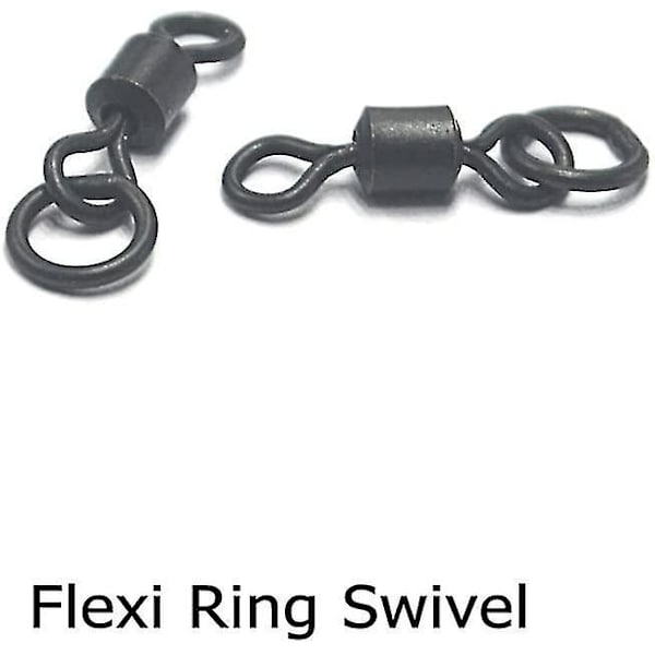 10 Set Ronnie Rigs Teflon Barbed Hook Snabbväxlande Swivels