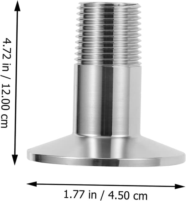 2 stk. rørklemme i rustfrit stål, ferrule sanitærfitting, gevindfitting, hjemmebryggerikonnector