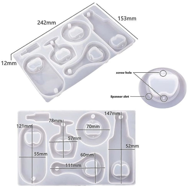 Åbner Form Epoxy Form Øl Nøgleflaskeåbner Støbning