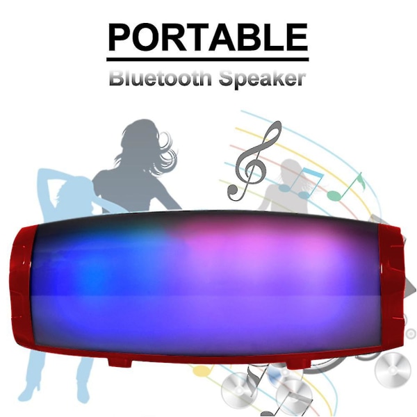 Färgglada Ljus Trådlös Bluetooth-högtalare Subwoofer