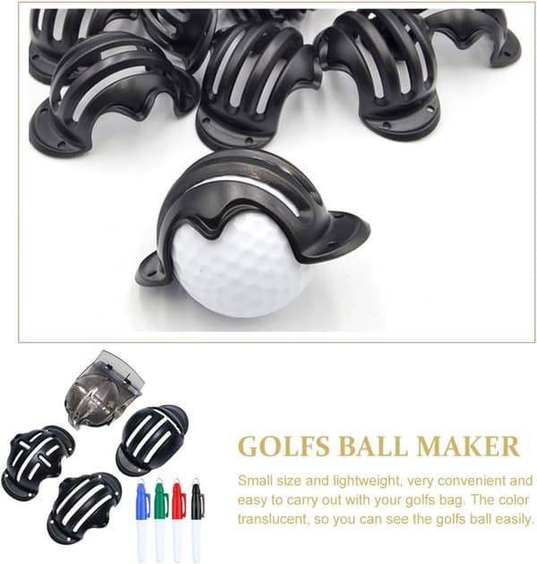 Golfbollsmarkörverktyg med klämformdesign och bärbart ABS-material