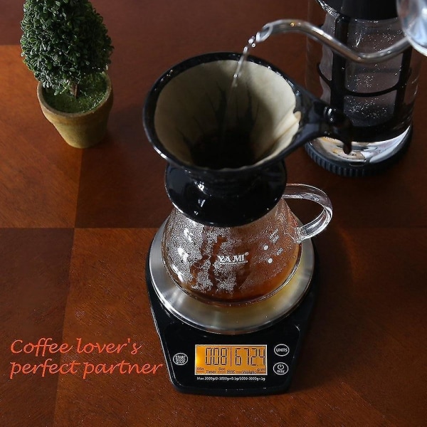6,6 lb/3 kg Digital Hand Drip Kaffevåg i rostfritt stål