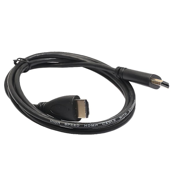 1,5m-5m HDMI-kabel med han-stikadapter, sort