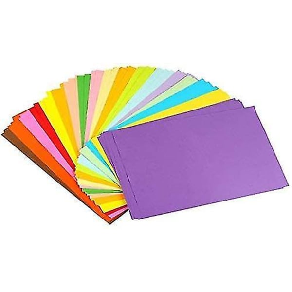 100 Färgglada A4 Origamipapper Färgat Papper Grupp
