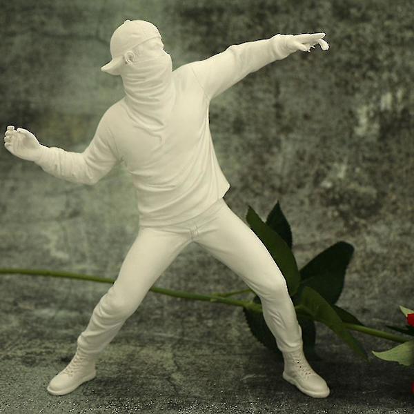 Harts Dekoration Banksy Blomsterkastare Staty Ornament