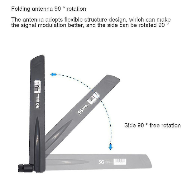 2 stk 3g 4g 5g Antenne 600-6000mhz 18dbi Gain Sma Han For Trådløst Netværkskort Wifi Router Høj S