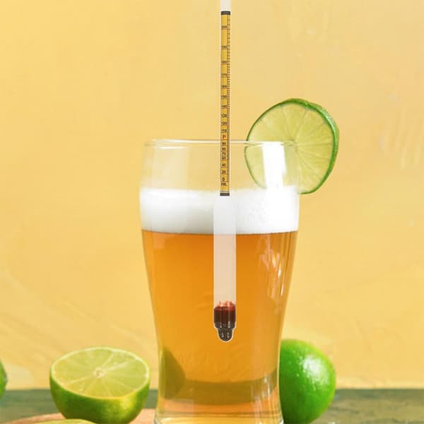 2 sæt alkoholhydrometer hydrometer gul skala Pp glas multifunktionelt design let at bruge