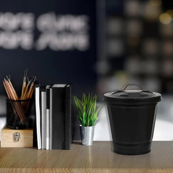 2 stk. søppelbøtte til bordplate, søppelbøtte til skrivebord, mini kreativt jernmateriale, moteriktig form