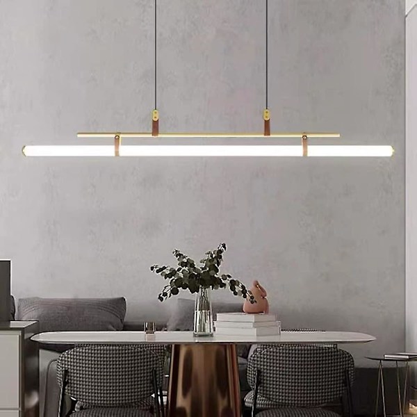 80cm LED Pendellampe Moderne Linjedesign Kæde Justerbar