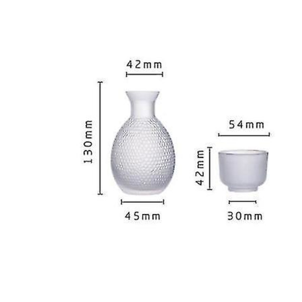 5-delt Japansk Vinsett Sakekopp Potte Glassvarmer Sett
