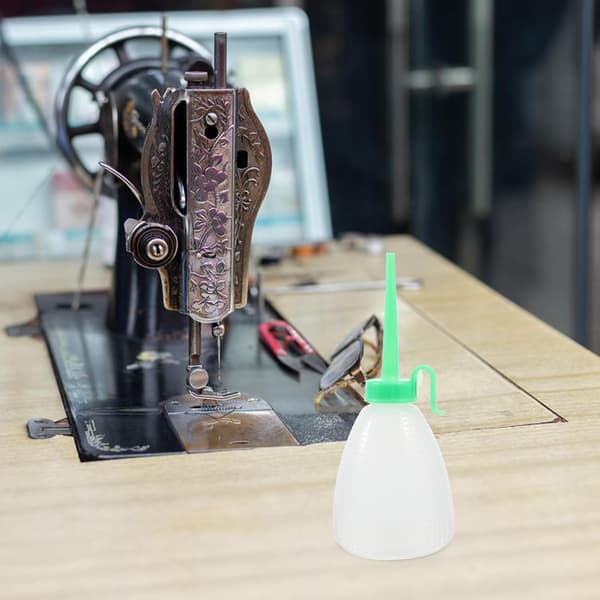 6st Symaskinsoljeflaskor 150ml Plastspets Klämoljedispenser