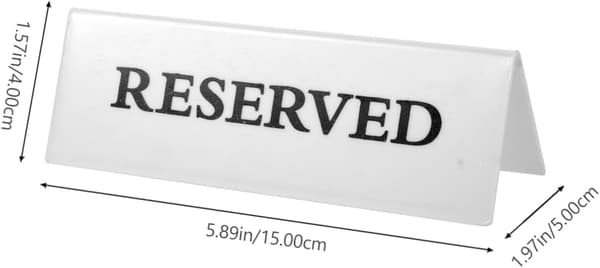 4st Stolsreserverade Skyltar Reserverade Sittplatsskyltar för Bröllopsfest för Evenemang Restaurang