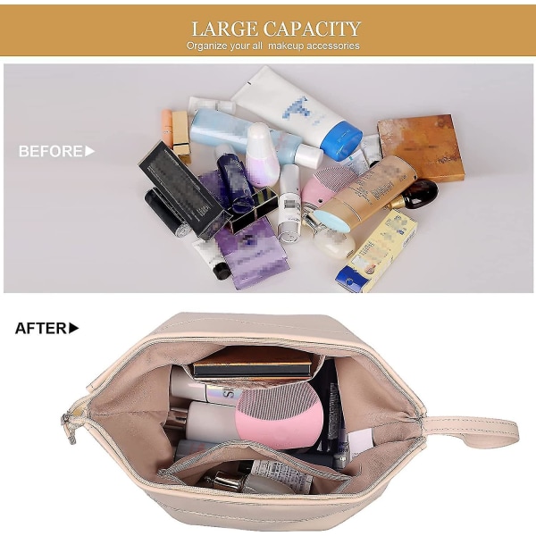 Dobbelt lag makeup taske, rejse makeup taske, stor kapacitet rejse kosmetik taske, toilettaske 2981 |