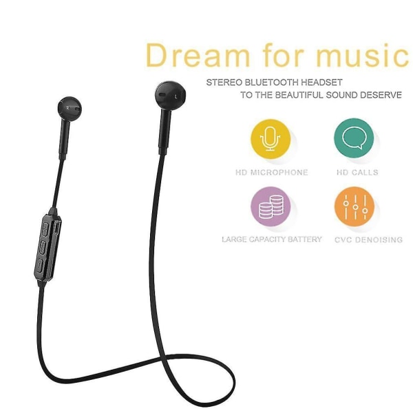 BT66 Bluetooth-kuulokkeet Urheilu Langattomat Stereo Kuulokkeet