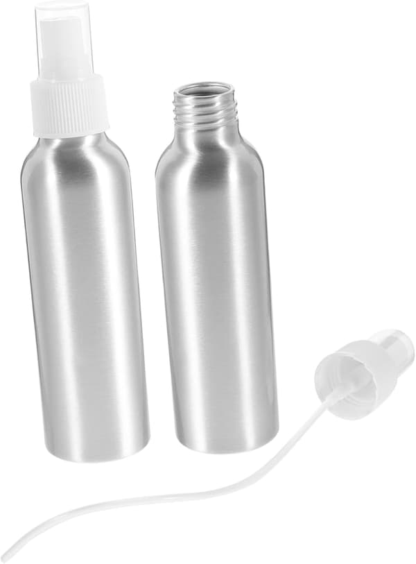 2 stk. reiseflasker i aluminiumslegering, sprayflasker, 120 ml kapasitet, bærbare, påfyllbare