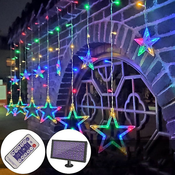 Ramadan Eid-lampor Solcells LED Stränggardin 3,5m