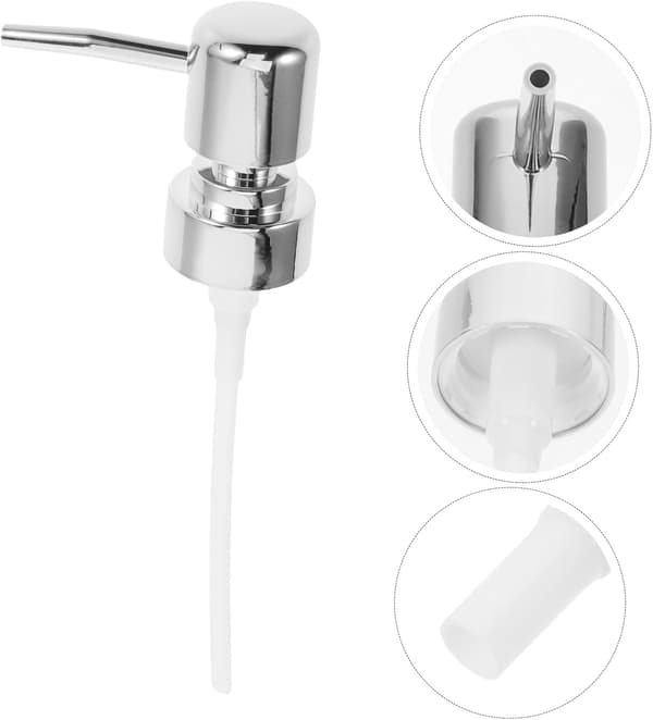 8 st silverpåfyllningspump för tvål, ersättning för glasflaskor 28 mm