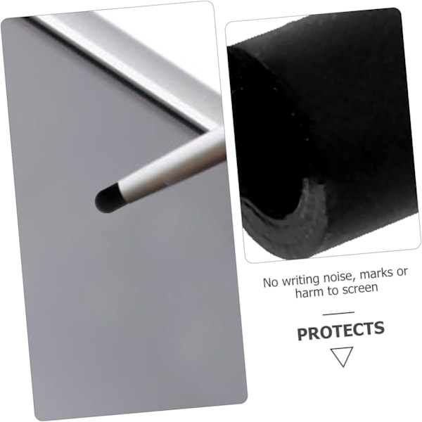 2 set Ersättningsgummitoppar för Stylus Skärmpenna Fina Spetsar för 2-i-1 Konduktiv Penna Silikonfodral