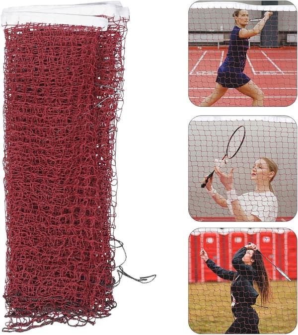 Badminton Rødt og bærbart net indendørs, til udendørs brug Polypropylen foldbart