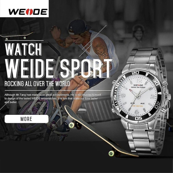 Weide Herre Casual Watch LED Display Sports Vandtæt