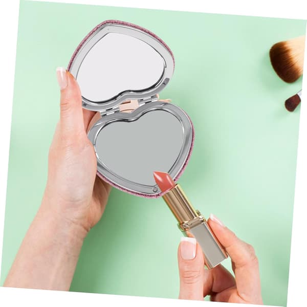 Sammenfoldeligt makeupspejl Bærbart lommespejl til pung Dobbeltsidet design