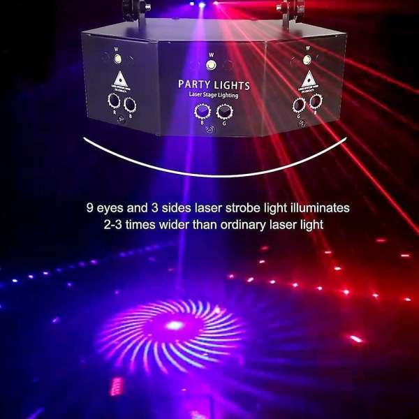 Festlys DJ Disco Scene Lys Strobe Flash Effekter