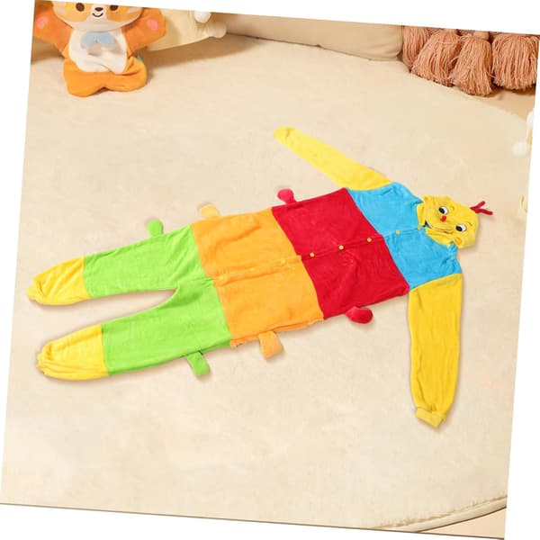 Larv-onesie-pyjamas Mysig flanell Mjuka djursovkläder