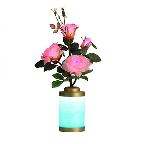 Roselys Vase Dekorativ Valentinsdag Bryllup Soverom Lampe