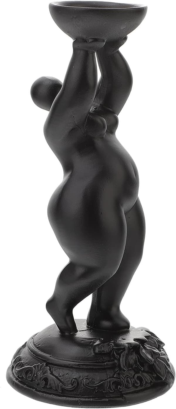 Elegant harpiks skjønnhetsstatue med unik form krystallkule oppbevaringsbase multifunksjonell