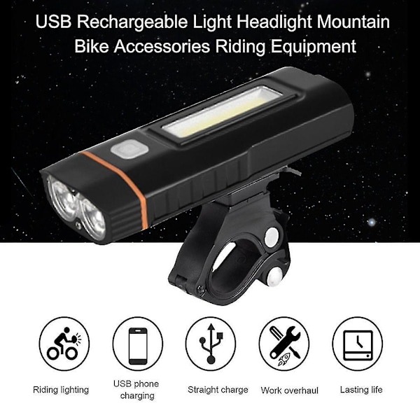 USB-ladattava otsalamppu maastopyöräilyyn