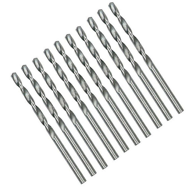 Mini Borr HSS-Bit 0,5mm-2mm Rak Schaft Spiralborr Set Verktyg, (silver)(40st)