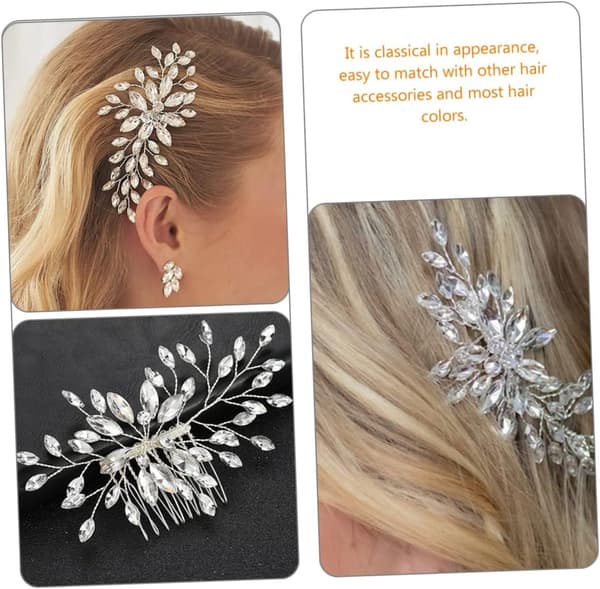 Brudkam Strass för Bröllop Håraccessoarer Elegant Hårspänne