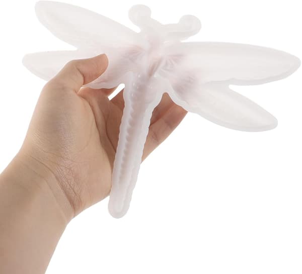 2 st 3D trollslända silikonhartsformar präglade epoxigjutformar