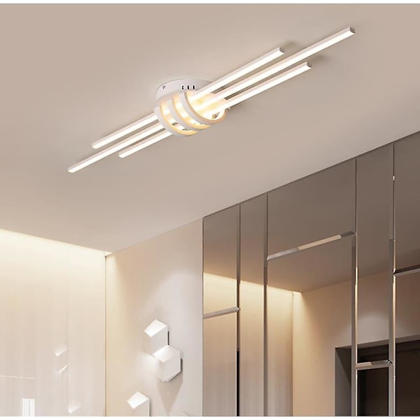 80cm LED Loftlampe Geometrisk Design Sort Hvid Minimalistisk