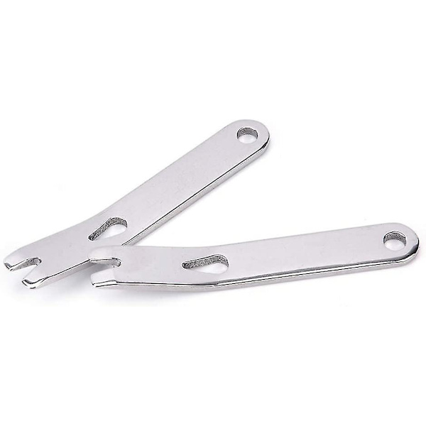 Mini Crank Crowbar Multiverktyg Fickkniv Nyckelring Överlevnadsskrapa Silver 4 st