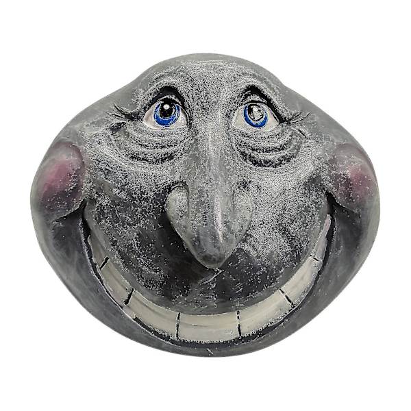 Rolig Stenansikte Trädgårds/Utomhuskonst Skulptur Resin Skulpturer Mystisk Trädgårdssten