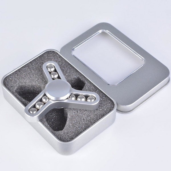 Fingertip 9 Pärlor Legering Triangulär Handspinner För Barn Vuxen Stressreducerande