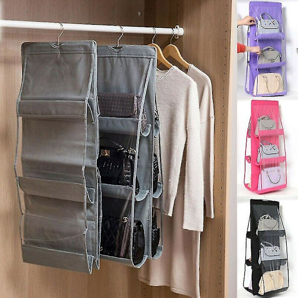 6 Lommers Foldbar Hengeveske 3 Lags Organizer