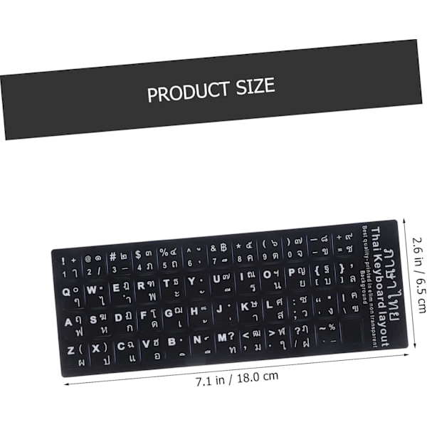 10 stk. Computer Tastatur Klistermærke Thai Sprog Hvil Tastatur Skin Udskiftning