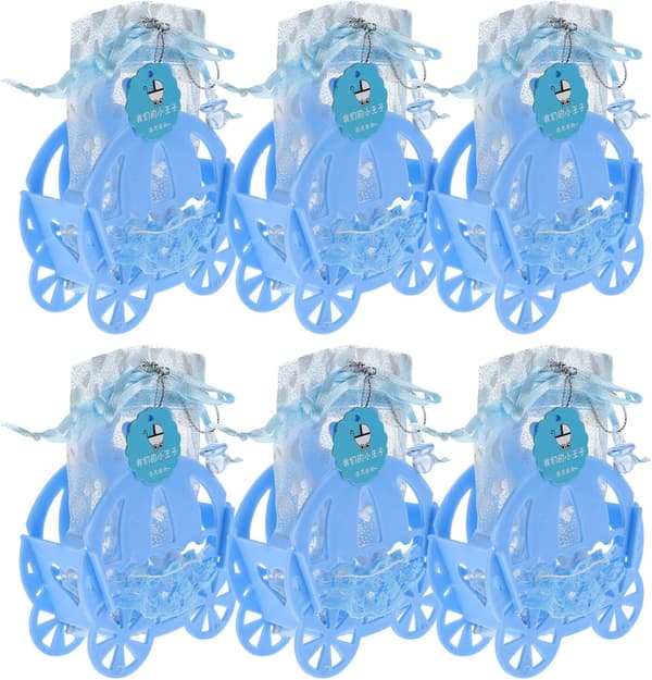 6 st bröllopsgodislåda pumpavagn presentlåda för festdekorationer vagn godis bröllopsgåvor