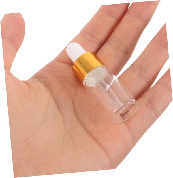 15 st glasdroppflaskor 4 ml små påfyllningsbara behållare för eteriska oljor