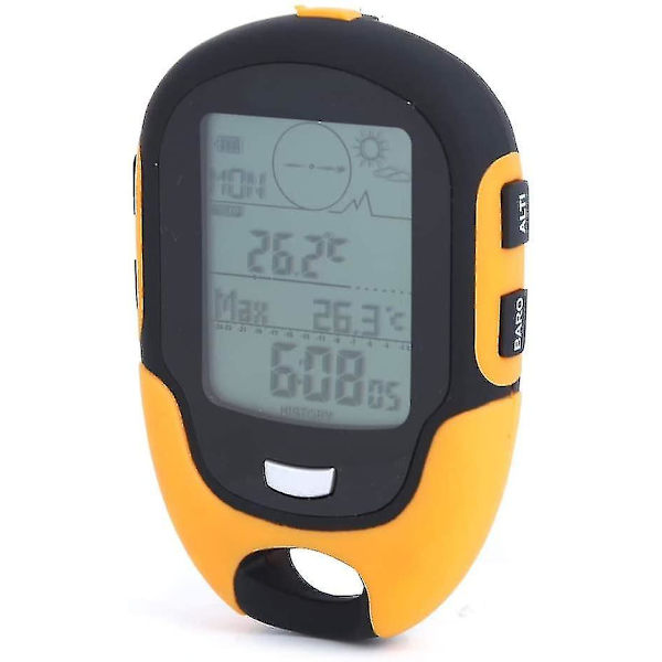 Bil Altimeter Barometer, GPS Digital Vandtæt Udendørs Højdemåler Forudgående Advarsel, Kompas Stopur Sports Altimeter-barometer