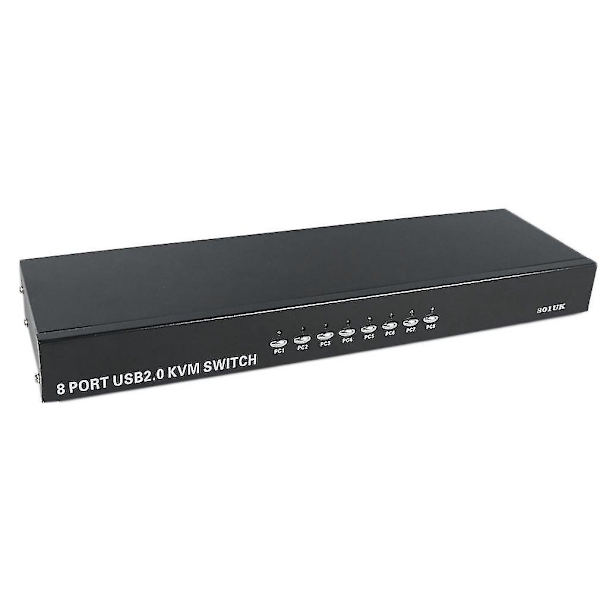 8 Ports USB 2.0 Ekstern KVM Switch Box Manuel 1920x1440