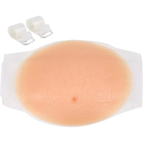 Silikon Gravidmage, kunstig silikon Gravid mage Fotografi Skuespiller Utførelse Rekvisitt Falsk mage Baby Falsk Graviditetsstøt Med stropper For C 4-5 Months