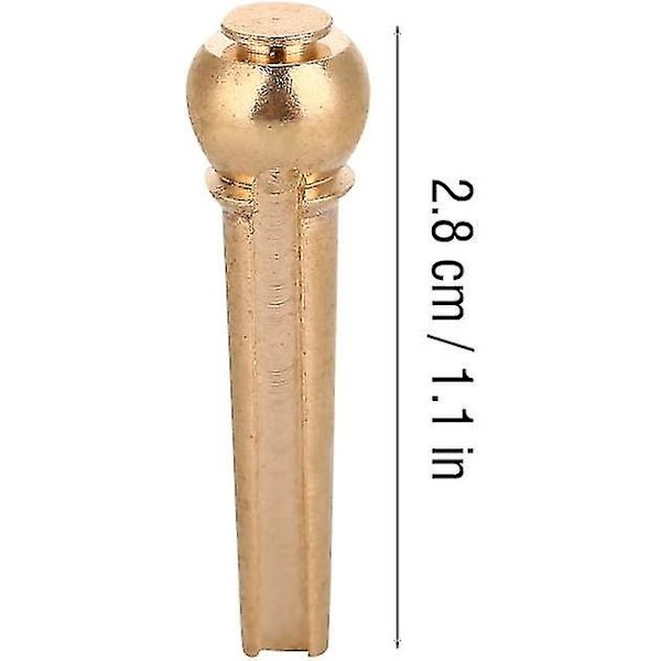 Mässing Gitarrsadelstift Gitarrsadelstift Ersättningsdelar Reparationstillbehör (Guld) (6 stycken)