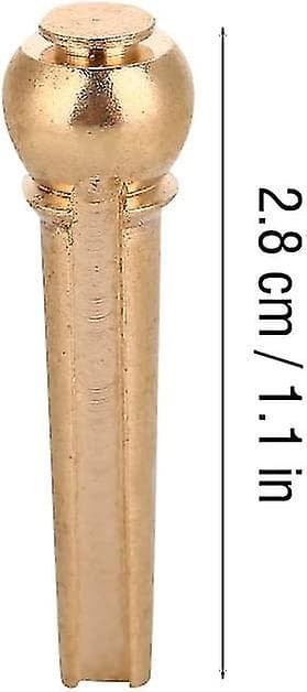 Messing Guitarbroer Pins Gitarer Udskiftningsdele Reparationstilbehør (Guld) (6 Styk)