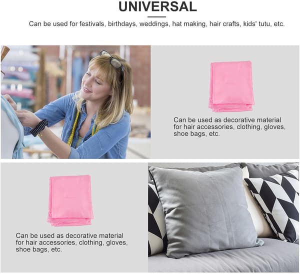 Polyester kjolestoff for DIY-håndverk Rosa 2M Romantisk design Lett materiale
