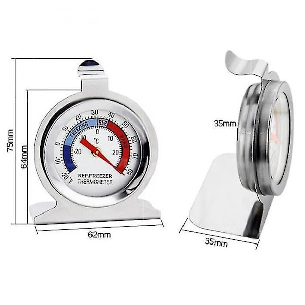 2 stk. Ovn Termometer Instant Læsning Krog Panel Base
